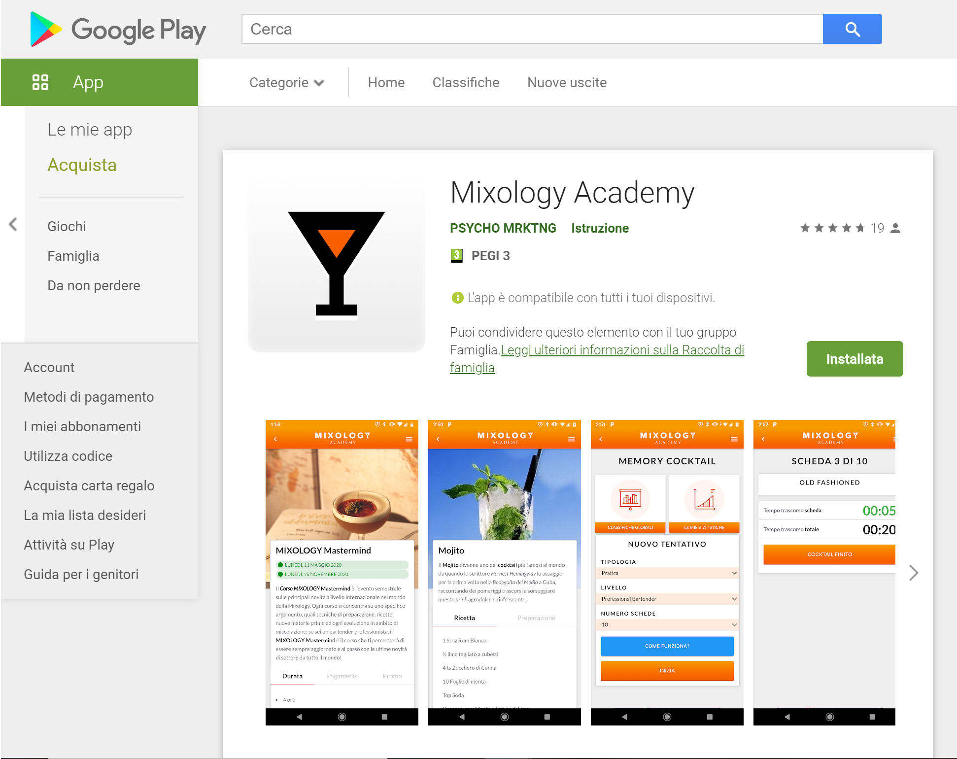 App MIXOLOGY Academy