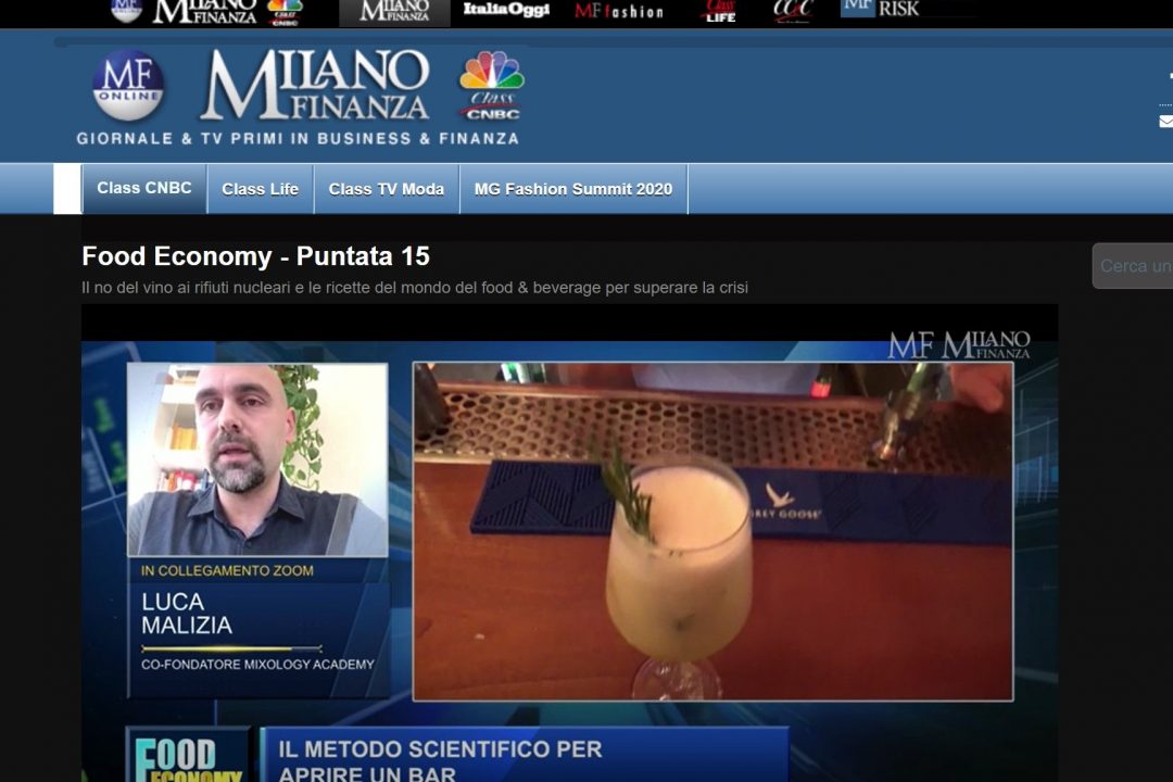 Milano Finanza parla di MIXOLOGY Academy